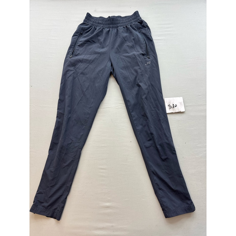 DSG Mens Running Pants Gray Tapered Athletic Joggers Ankle Zip Size Small